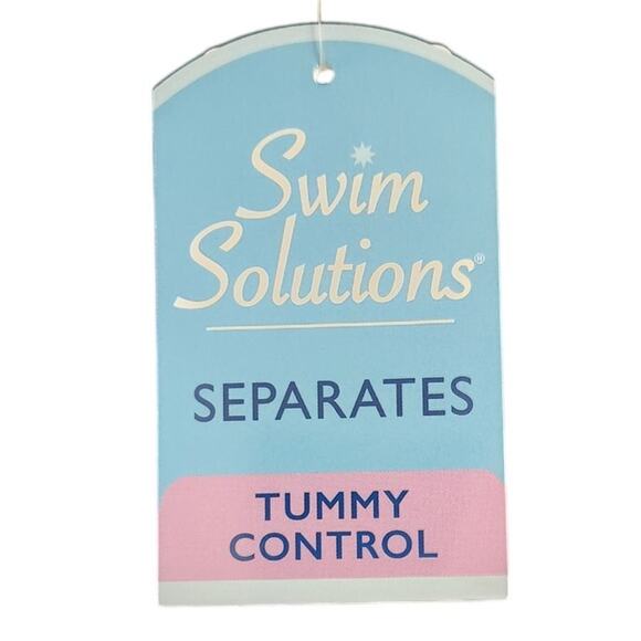 NWT Swim Solutions Bathing Suit Bottom Swim Skirt Thigh Minimizing Black 20W - Picture 6 of 7